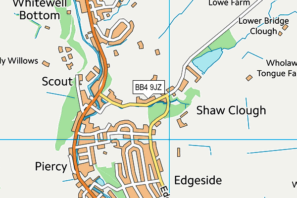 BB4 9JZ map - OS VectorMap District (Ordnance Survey)