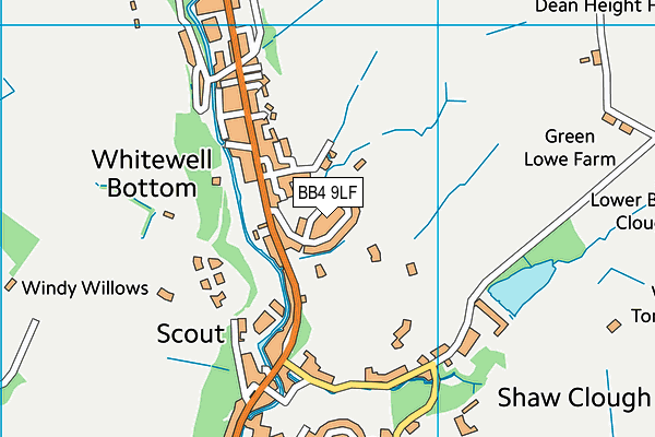 BB4 9LF map - OS VectorMap District (Ordnance Survey)