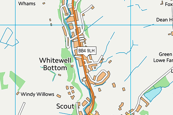 BB4 9LH map - OS VectorMap District (Ordnance Survey)