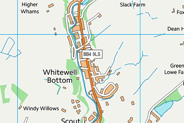BB4 9LS map - OS VectorMap District (Ordnance Survey)