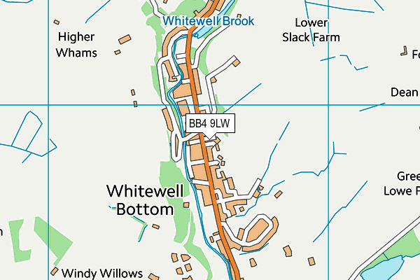BB4 9LW map - OS VectorMap District (Ordnance Survey)