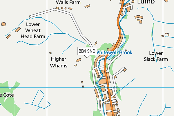 BB4 9ND map - OS VectorMap District (Ordnance Survey)