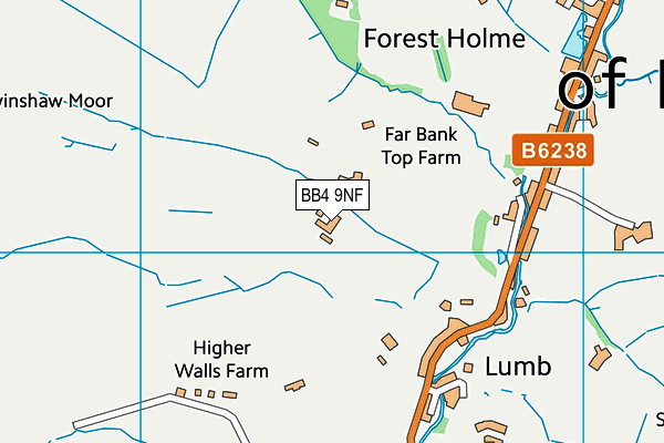 BB4 9NF map - OS VectorMap District (Ordnance Survey)
