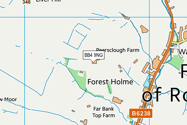 BB4 9NG map - OS VectorMap District (Ordnance Survey)