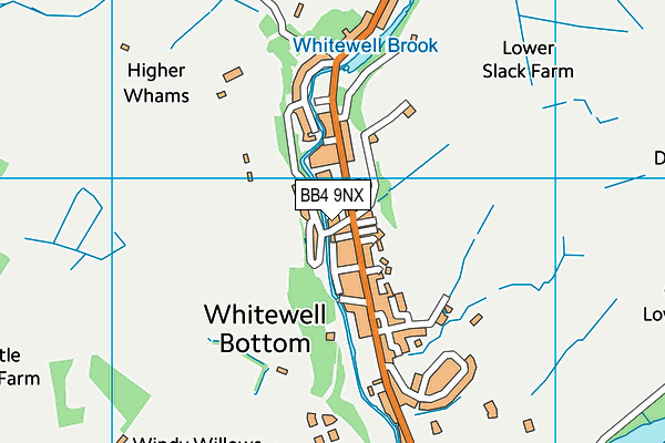 BB4 9NX map - OS VectorMap District (Ordnance Survey)