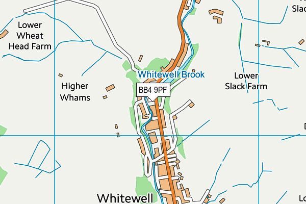 BB4 9PF map - OS VectorMap District (Ordnance Survey)