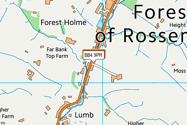 BB4 9PR map - OS VectorMap District (Ordnance Survey)