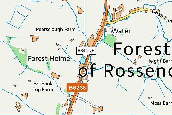 BB4 9QF map - OS VectorMap District (Ordnance Survey)