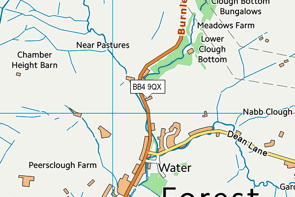 BB4 9QX map - OS VectorMap District (Ordnance Survey)