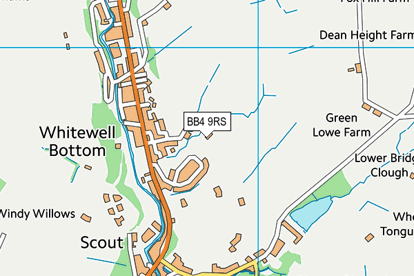 BB4 9RS map - OS VectorMap District (Ordnance Survey)