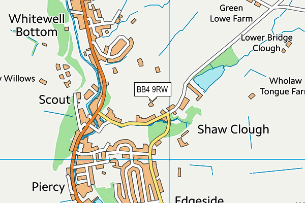 BB4 9RW map - OS VectorMap District (Ordnance Survey)