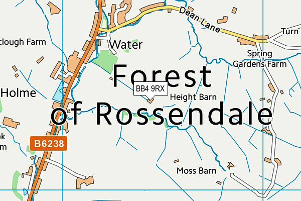 BB4 9RX map - OS VectorMap District (Ordnance Survey)