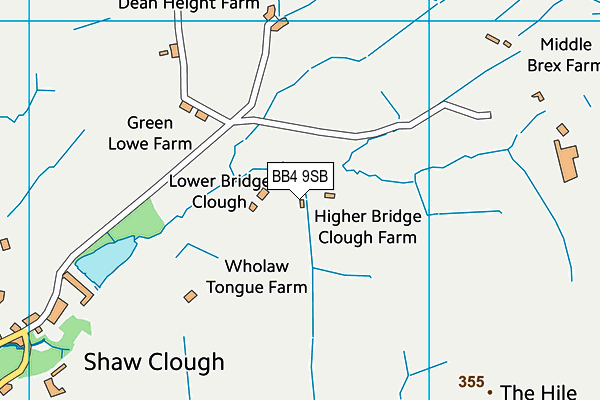 BB4 9SB map - OS VectorMap District (Ordnance Survey)