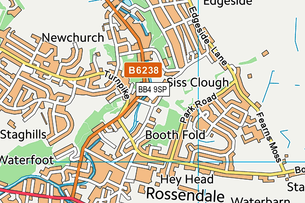 BB4 9SP map - OS VectorMap District (Ordnance Survey)