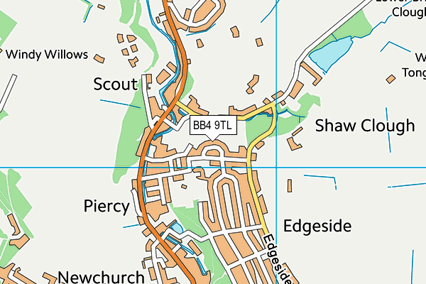 BB4 9TL map - OS VectorMap District (Ordnance Survey)