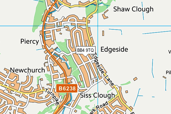 BB4 9TQ map - OS VectorMap District (Ordnance Survey)