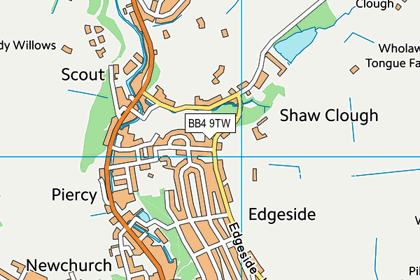 BB4 9TW map - OS VectorMap District (Ordnance Survey)