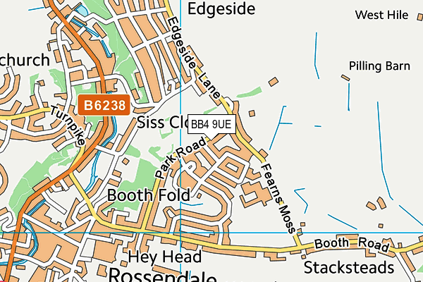 Edgeside Park map (BB4 9UE) - OS VectorMap District (Ordnance Survey)