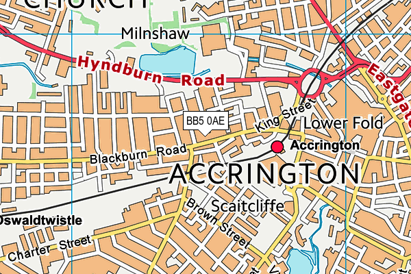 Map of ACCRINGTON PLAZA LTD at district scale