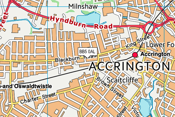 Map of PIZZA ACCRINGTON LIMITED at district scale