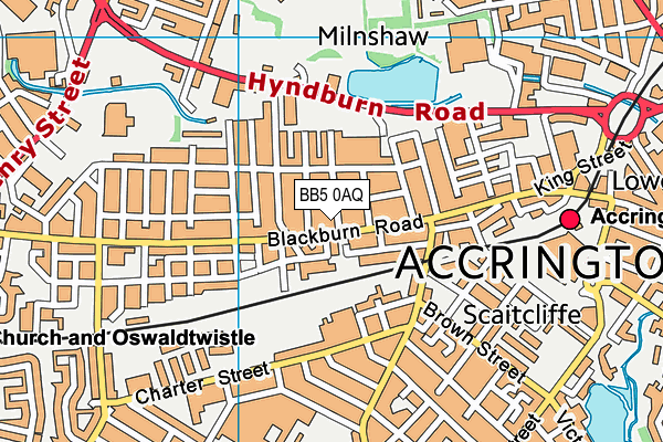 Map of ACCRINGTON LATE NIGHT PHARMACY LIMITED at district scale