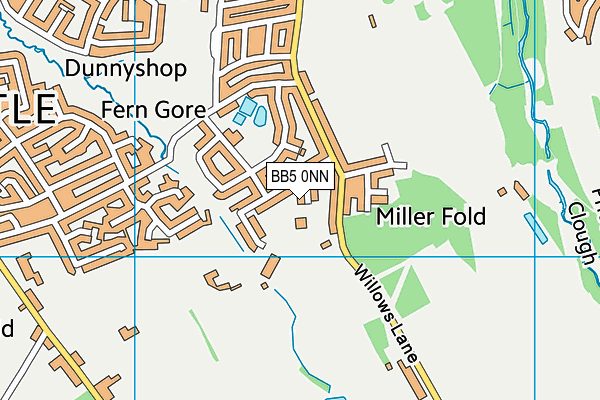 St Oswald's Roman Catholic Primary School, Accrington map (BB5 0NN) - OS VectorMap District (Ordnance Survey)