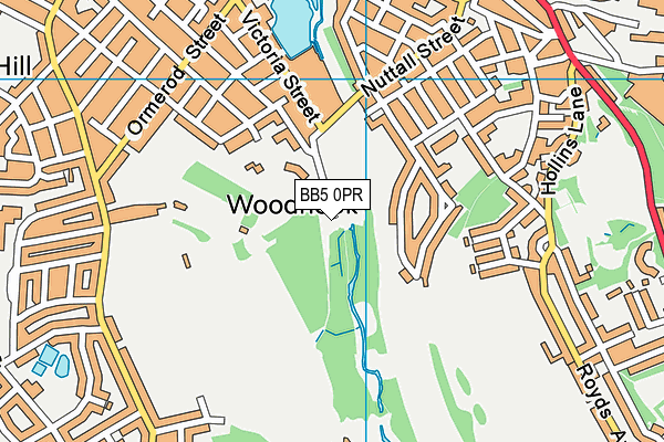 BB5 0PR map - OS VectorMap District (Ordnance Survey)