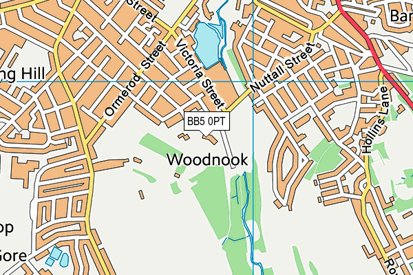 BB5 0PT map - OS VectorMap District (Ordnance Survey)