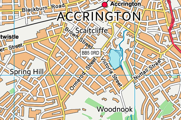 BB5 0RD map - OS VectorMap District (Ordnance Survey)