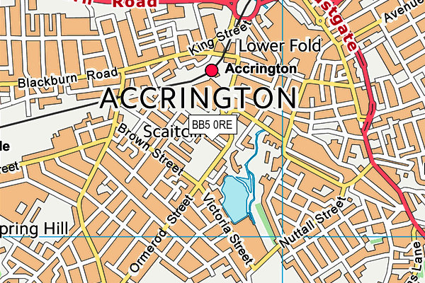 Energie Fitness Club (Accrington) (Closed) map (BB5 0RE) - OS VectorMap District (Ordnance Survey)