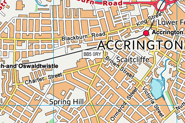 BB5 0RY map - OS VectorMap District (Ordnance Survey)