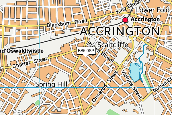 BB5 0SP map - OS VectorMap District (Ordnance Survey)