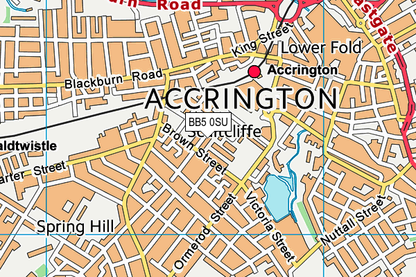 BB5 0SU map - OS VectorMap District (Ordnance Survey)