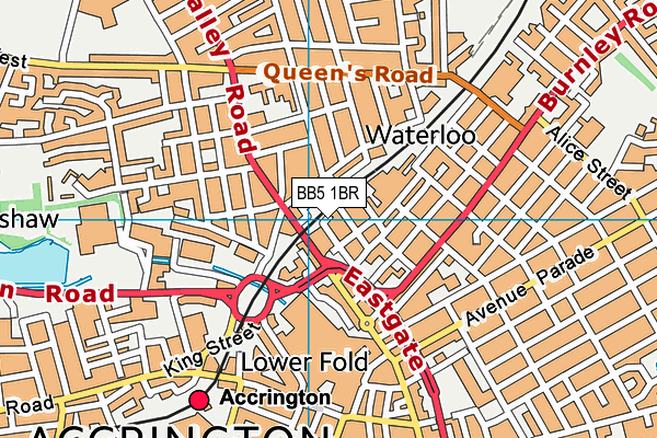 BB5 1BR map - OS VectorMap District (Ordnance Survey)