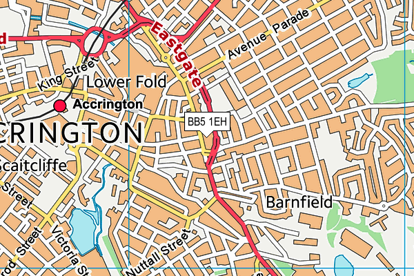 BB5 1EH map - OS VectorMap District (Ordnance Survey)