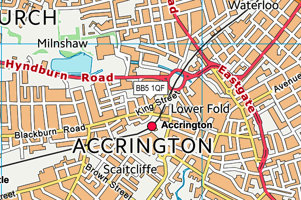 Jetts Accrington map (BB5 1QF) - OS VectorMap District (Ordnance Survey)