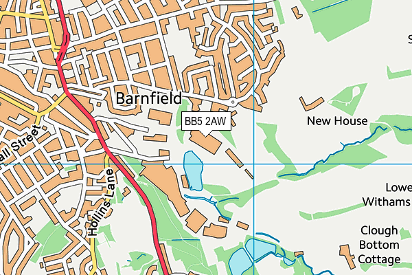Accrington And Rossendale College (Broad Oak Campus) map (BB5 2AW) - OS VectorMap District (Ordnance Survey)