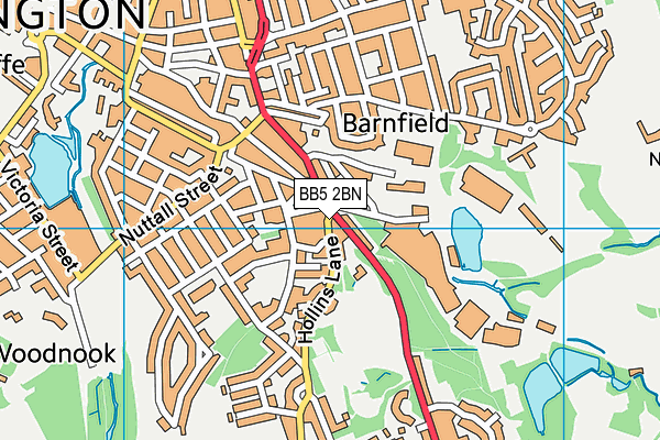 BB5 2BN map - OS VectorMap District (Ordnance Survey)