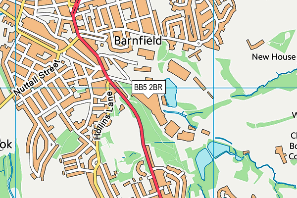 BB5 2BR map - OS VectorMap District (Ordnance Survey)