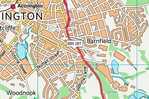 BB5 2BT map - OS VectorMap District (Ordnance Survey)