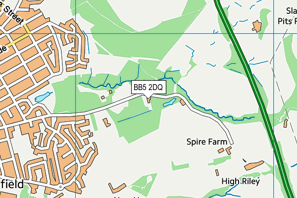 BB5 2DQ map - OS VectorMap District (Ordnance Survey)