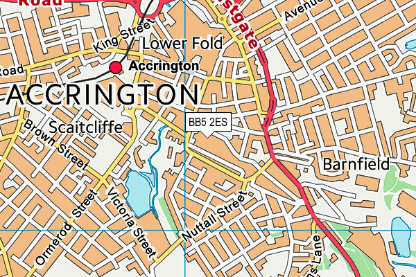 BB5 2ES map - OS VectorMap District (Ordnance Survey)