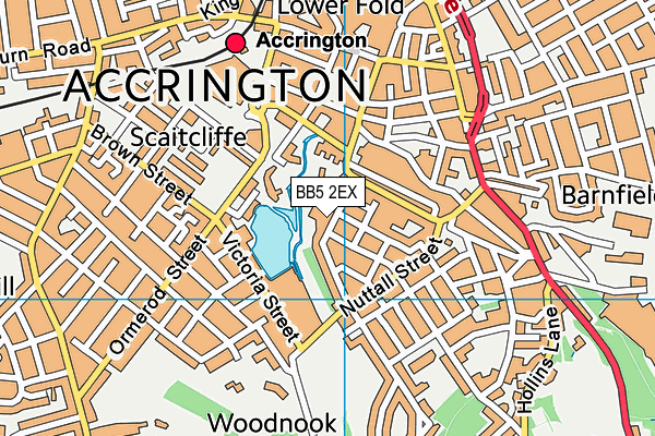 BB5 2EX map - OS VectorMap District (Ordnance Survey)