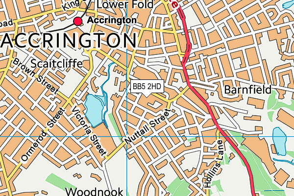 BB5 2HD map - OS VectorMap District (Ordnance Survey)
