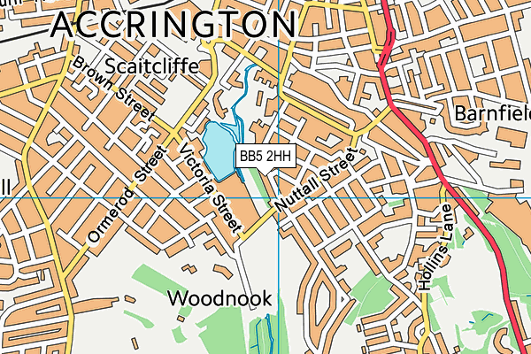 BB5 2HH map - OS VectorMap District (Ordnance Survey)