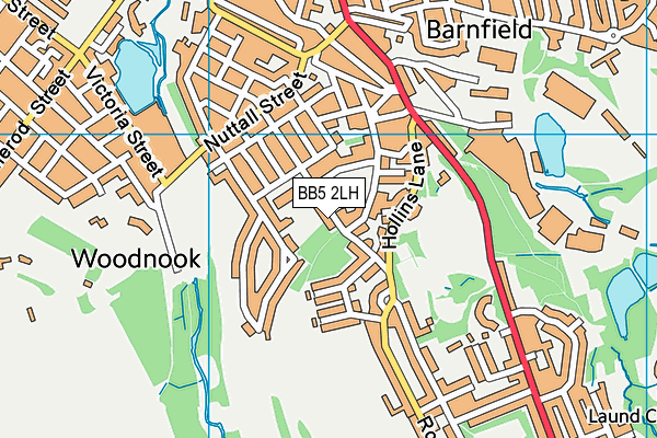 Lee Royd Nursery School map (BB5 2LH) - OS VectorMap District (Ordnance Survey)