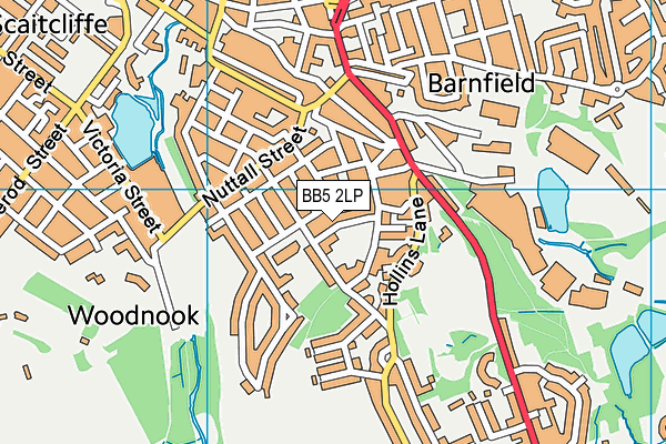 BB5 2LP map - OS VectorMap District (Ordnance Survey)