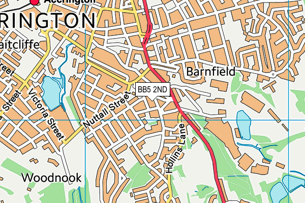 BB5 2ND map - OS VectorMap District (Ordnance Survey)