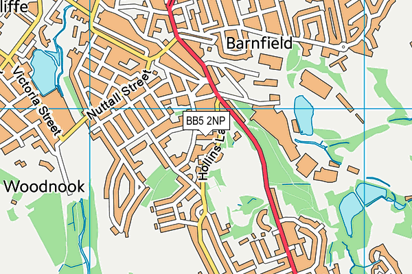 BB5 2NP map - OS VectorMap District (Ordnance Survey)
