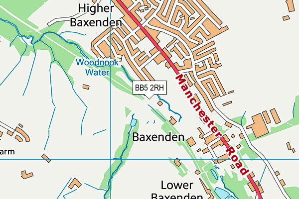 BB5 2RH map - OS VectorMap District (Ordnance Survey)